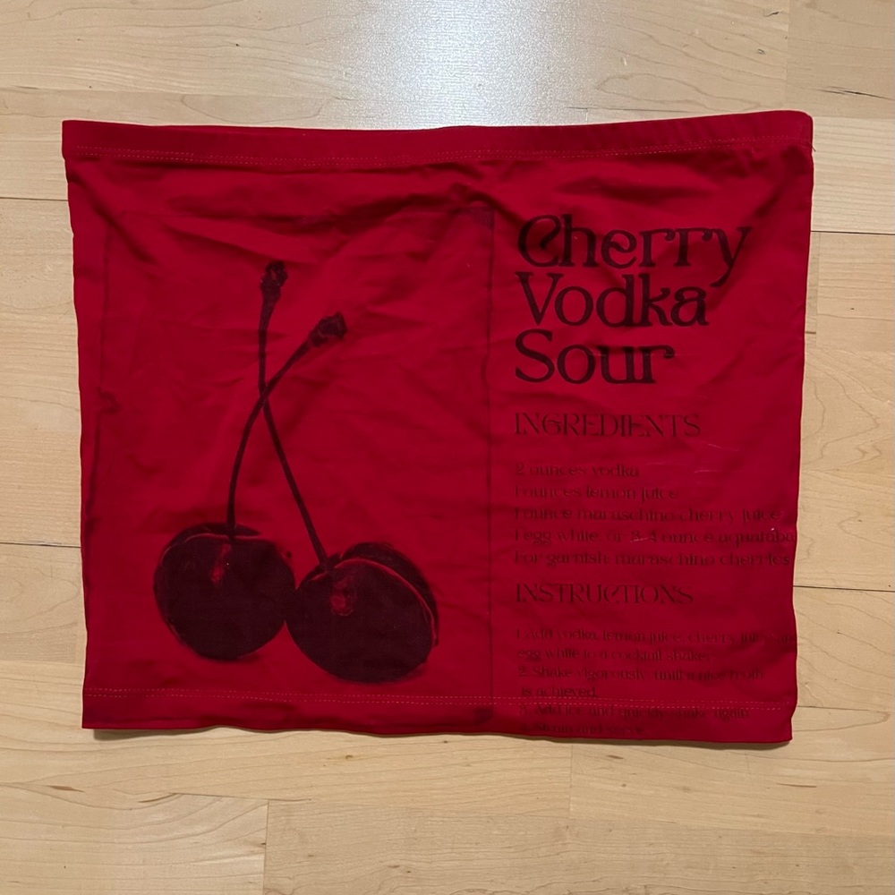 Princess Polly Cherry Graphic Red Tube Top